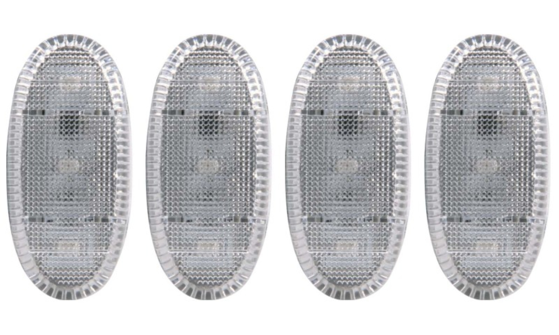 Picture of ANZO 2011-2016 Ford F-350 LED Fender Light Kit Clear 2pc Amber / 2pc Red