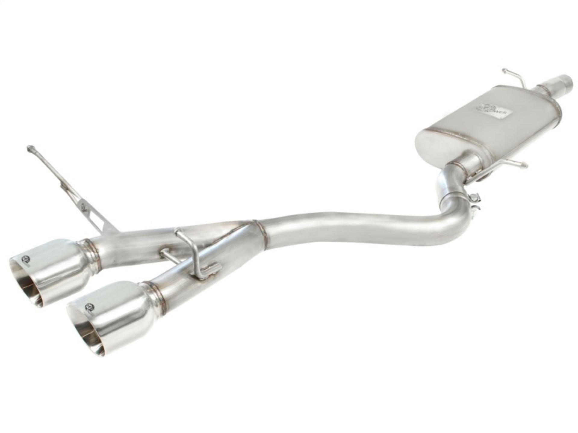Picture of aFe MACHForce XP 2-1/2in SS-304 Cat-Back Exhausts w/ Polished Dual Tips 2008 VW Golf R32 V6-3.2L MKV