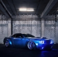 Picture of Oracle 08-14 Dodge Challenger LED Projector Headlight Halo Kit - Blue