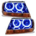 Picture of Oracle 99-04 Jeep Grand Cherokee LED Headlight Halo Kit - Blue