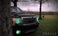Picture of Oracle 08-13 GMC Sierra LED Round Ring Headlight Halo Kit - Blue
