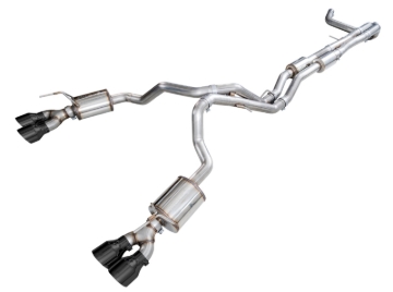 Picture of AWE Tuning 2021+ Cadillac Escalade 6.2L 0FG Dual Exit Exhaust System w/ 5in Diamond Blk Tips
