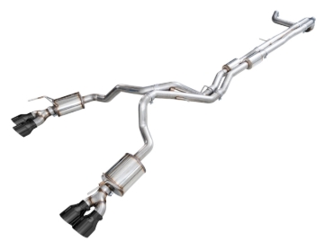 Picture of AWE Tuning 2021+ Cadillac Escalade 6.2L ESV 0FG Dual Exit Exhaust System w/ 5in Diamond Blk Tips