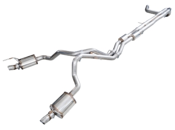 Picture of AWE Tuning 2021+ Cadillac Escalade 6.2L ESV 0FG Dual Exit Exhaust System (Reuses OE Tips)