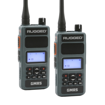 Picture of Rugged Radios GMR5-X - 5W GMRS Handheld Radio - Waterproof w/ XL Battery - 2 Pack