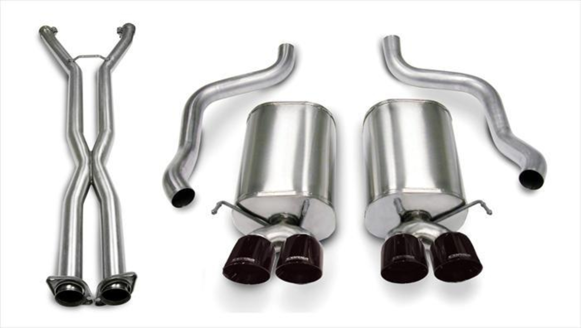 Picture of Corsa C6 Sport Cat-Back Dual Rear Exit w/ 3.5in Black PVD Tips - 14169CB6BLK
