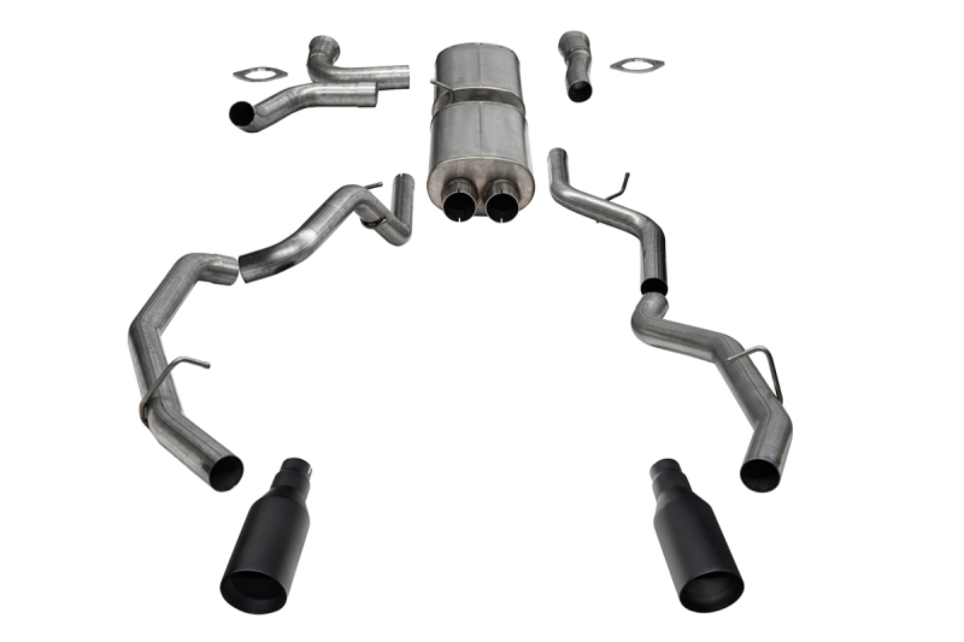 Picture of Corsa 25-26 RAM 1500 RHO Crew Cab 3.0L Turbo Cat-Back Dual Rear Exit w/ 5in Single Black Pro Series