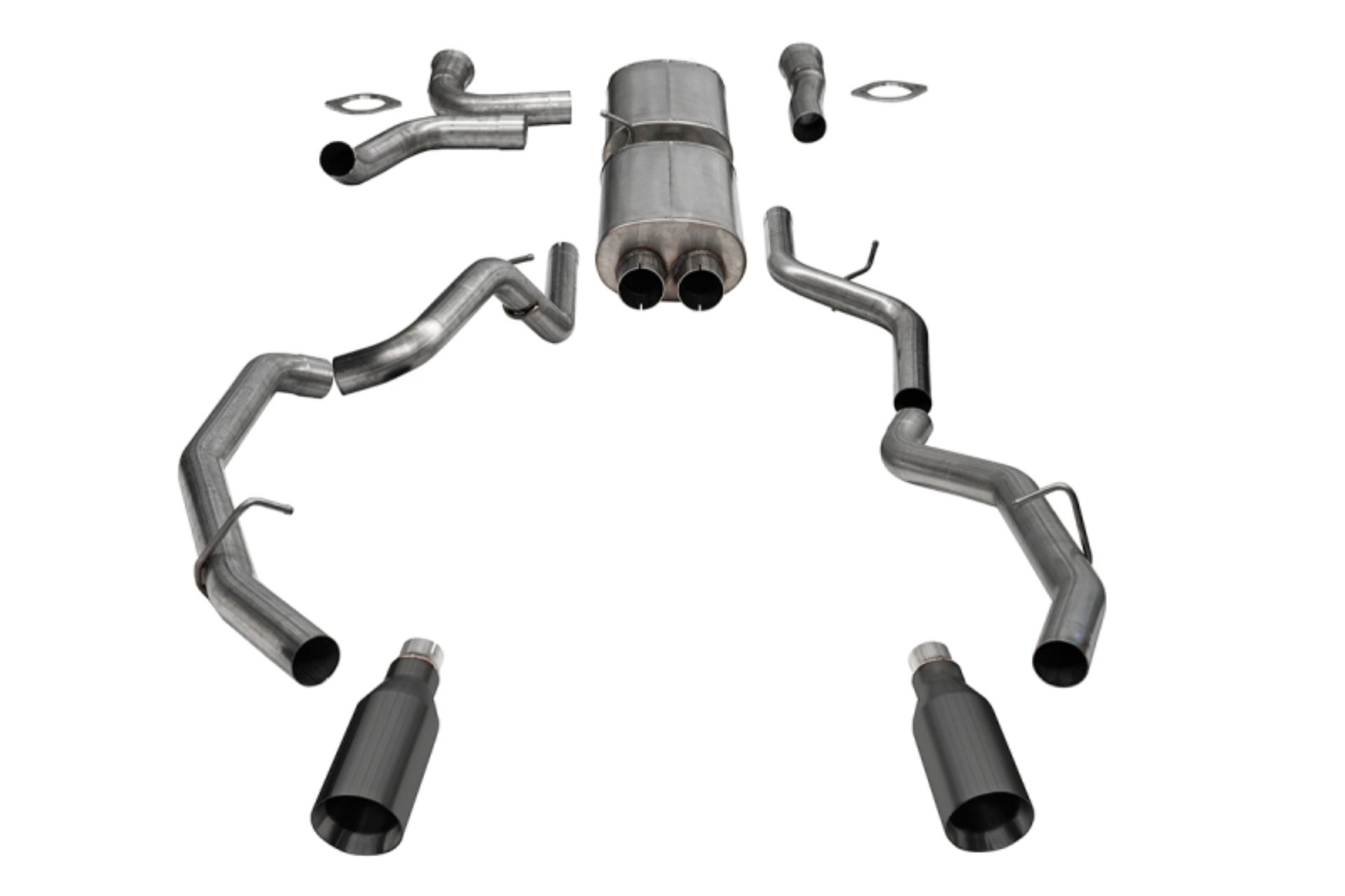 Picture of Corsa 25-26 RAM 1500 RHO Crew Cab 3.0L T Cat-Back Dual Rear Exit w/ 5in Single Gun Metal Pro Series