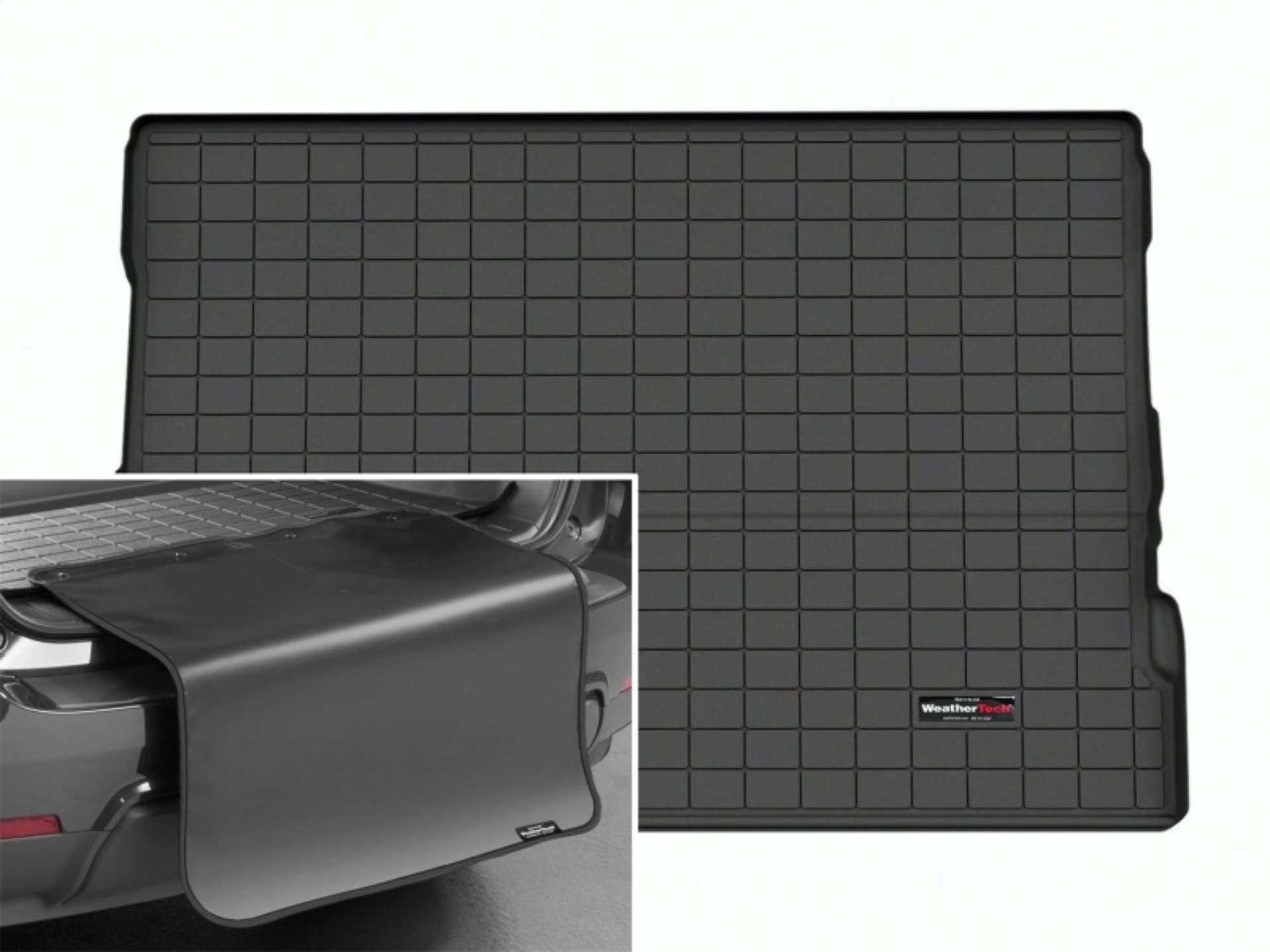 Picture of WeatherTech 23-26 Toyota Sequoia Trunk Cargo Liner w/Bumper Protector - Black