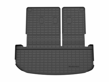Picture of WeatherTech 20-25 Hyundai Palisade Behind 2nd Row Seating SeatBack Cargo Liners HP - Black