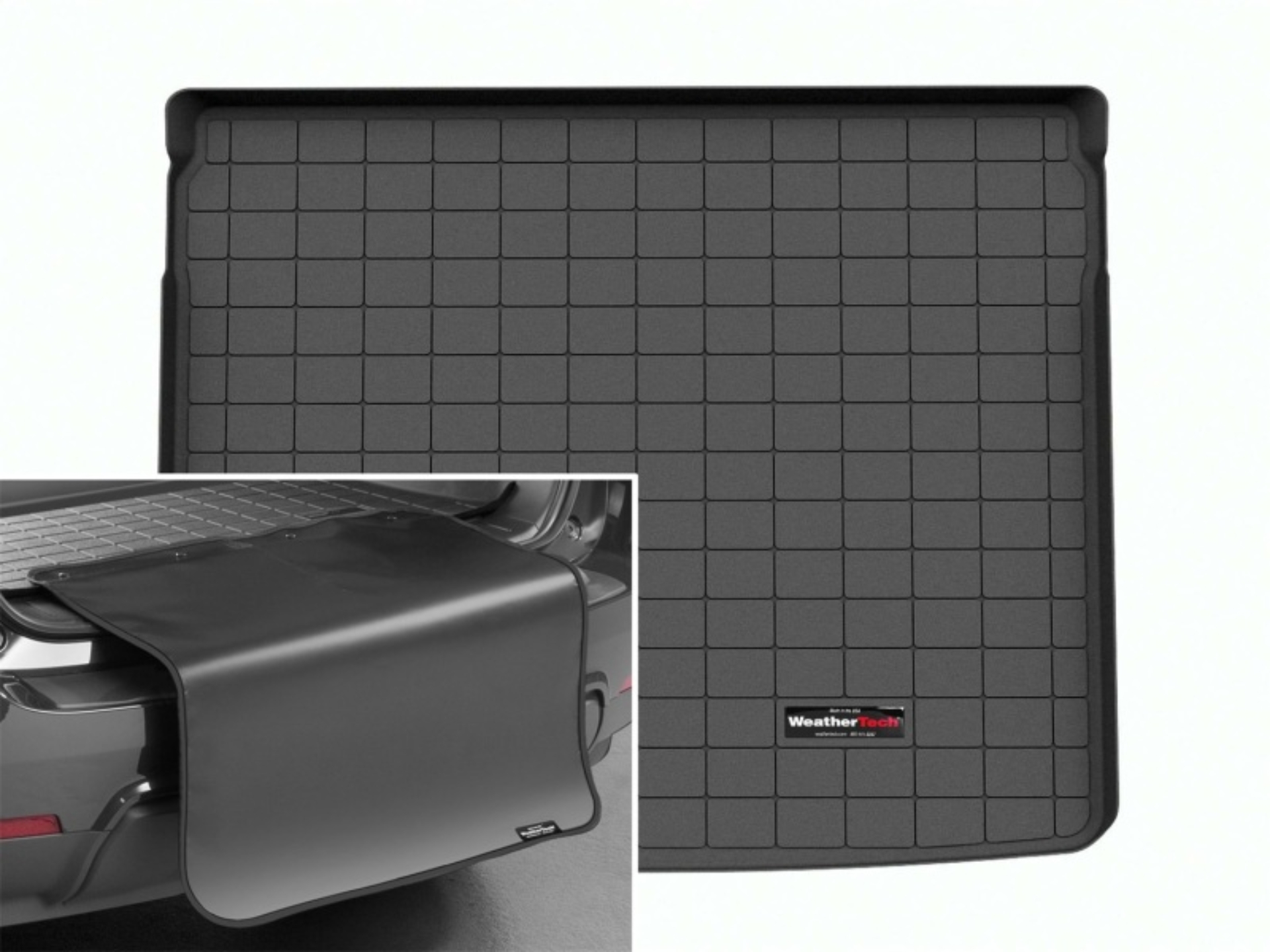 Picture of WeatherTech 23-25 Alfa Romeo Tonale Behind 3rd Row Cargo Liner w/Bumper Protector - Black