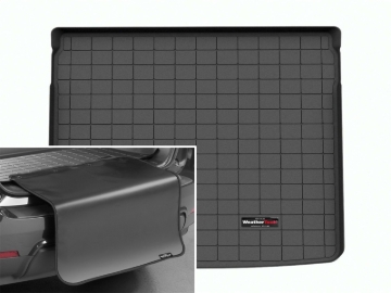 Picture of WeatherTech 23-25 Alfa Romeo Tonale Behind 3rd Row Cargo Liner w/Bumper Protector - Black