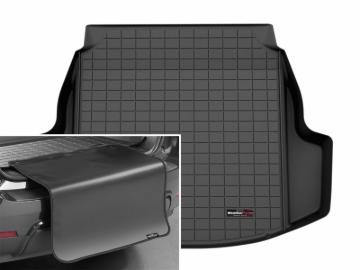 Picture of WeatherTech 23-25 Toyota Corolla Hybrid Behind 3rd Row Cargo Liner w/Bumper Protector - Black