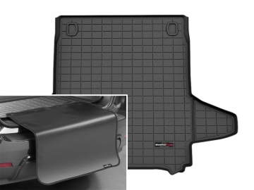 Picture of WeatherTech 24-26 Porsche Panamera Trunk Cargo Liner w/Bumper Protector - Black