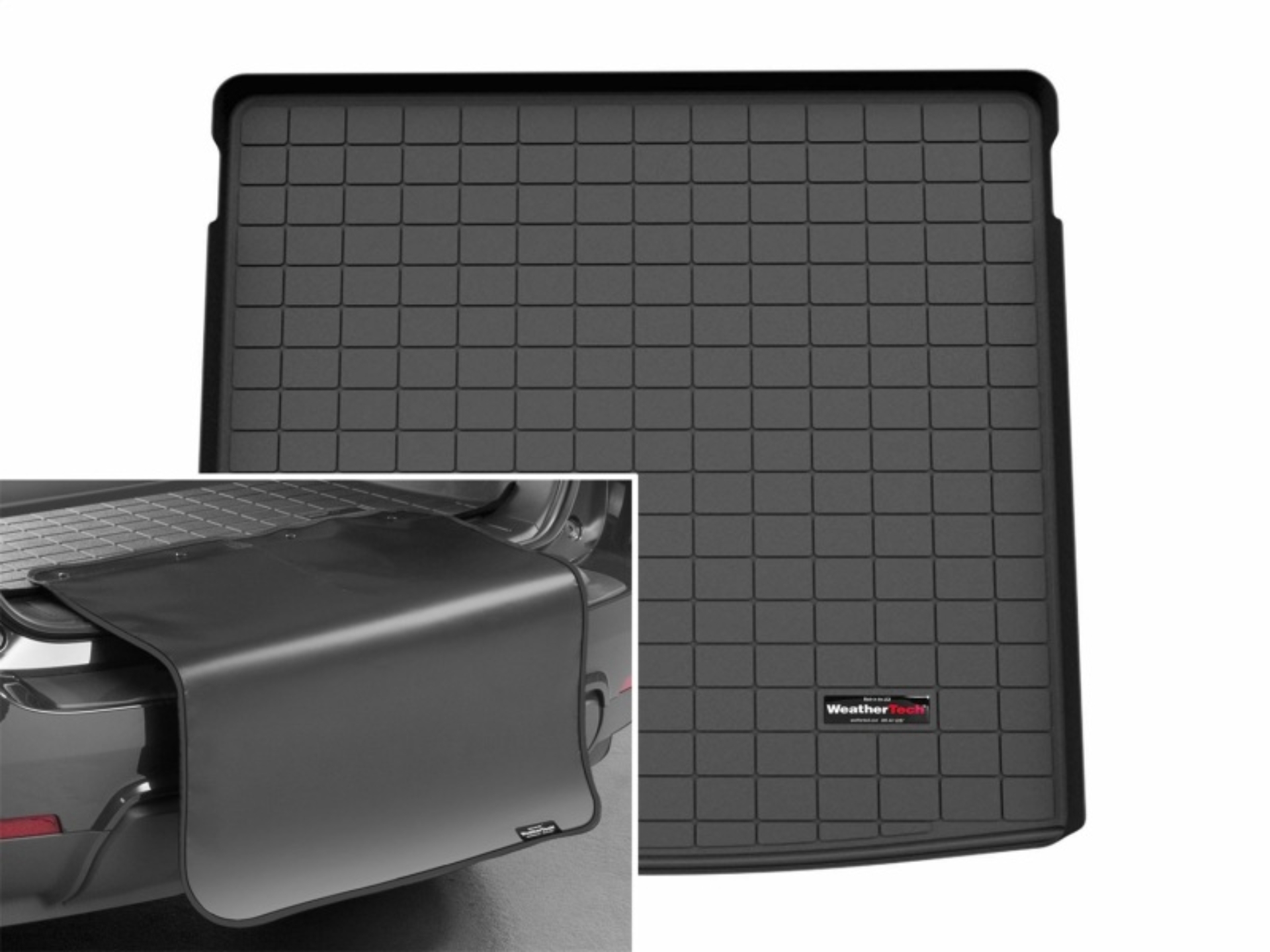Picture of WeatherTech 25-26 Volkswagen Tiguan Behind 3rd Row Cargo Liner w/Bumper Protector - Black