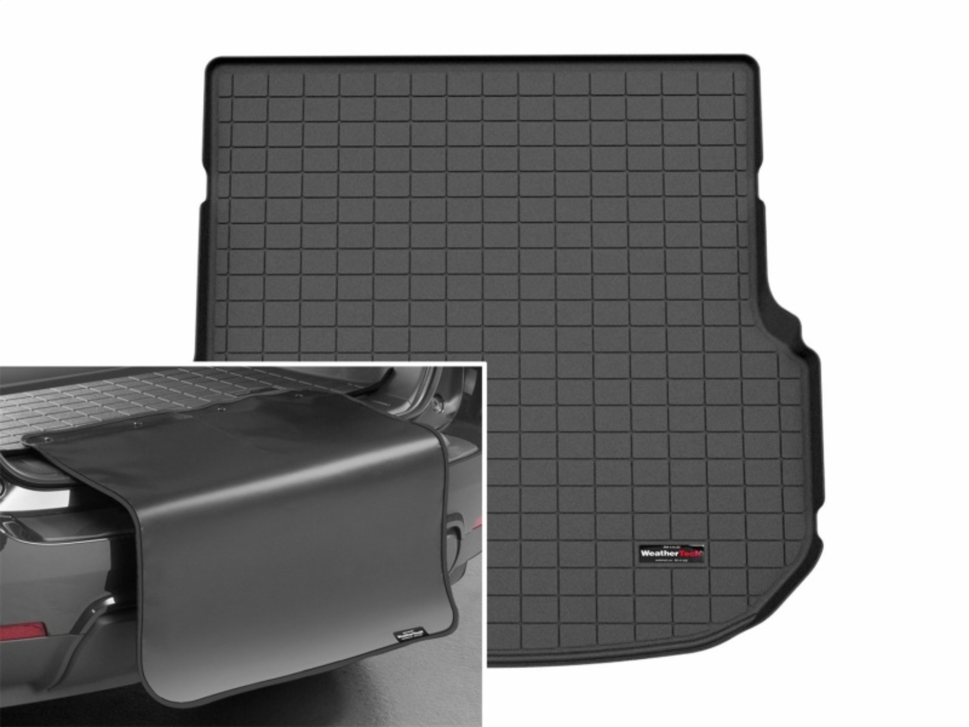 Picture of WeatherTech 25-25 Genesis GV80 Coup Trunk Cargo Liner w/Bumper Protector - Black