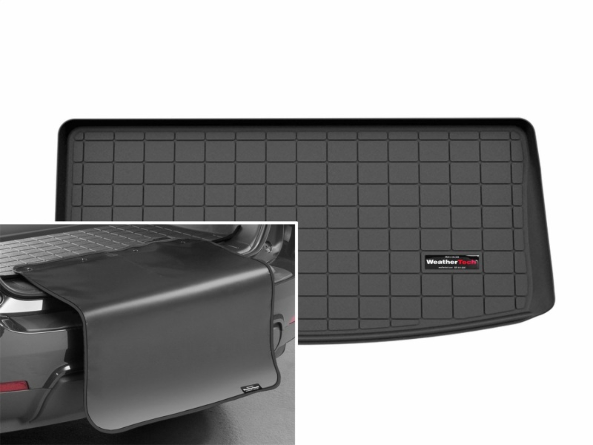 Picture of WeatherTech 2026 Cadillac Vistiq Behind 3rd Row Cargo Liner w/Bumper Protector - Black