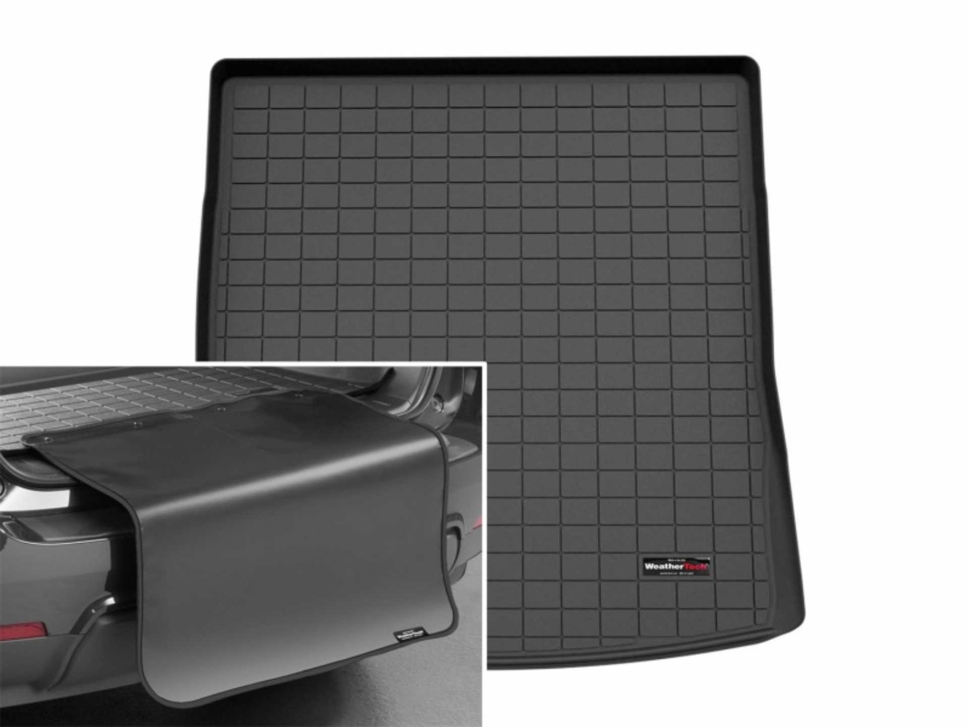 Picture of WeatherTech 2026 Cadillac Vistiq Trunk Cargo Liner w/Bumper Protector - Black