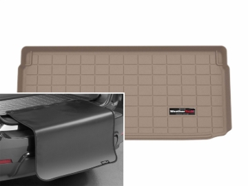 Picture of WeatherTech 25-25 MINI Hardtop 2 door Behind 3rd Row Cargo Liner w/Bumper Protector - Tan