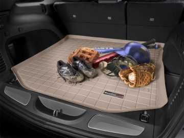 Picture of WeatherTech 25-26 Cadillac Escalade IQ Behind 3rd Row Cargo Liner w/Bumper Protector - Tan