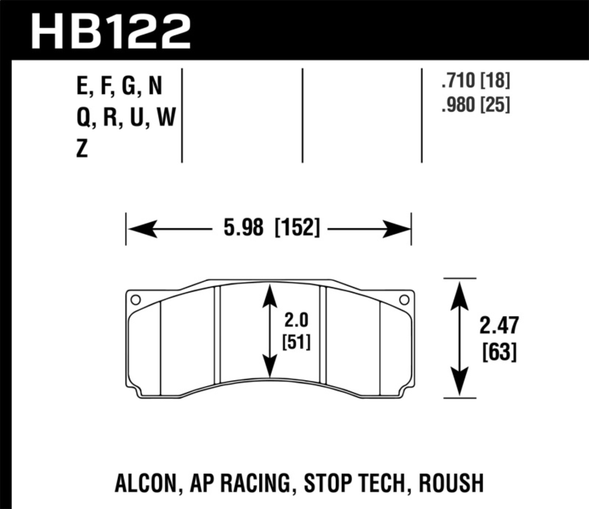 Picture of Hawk DTC-80 AP Racing Alcon Race Brake Pads