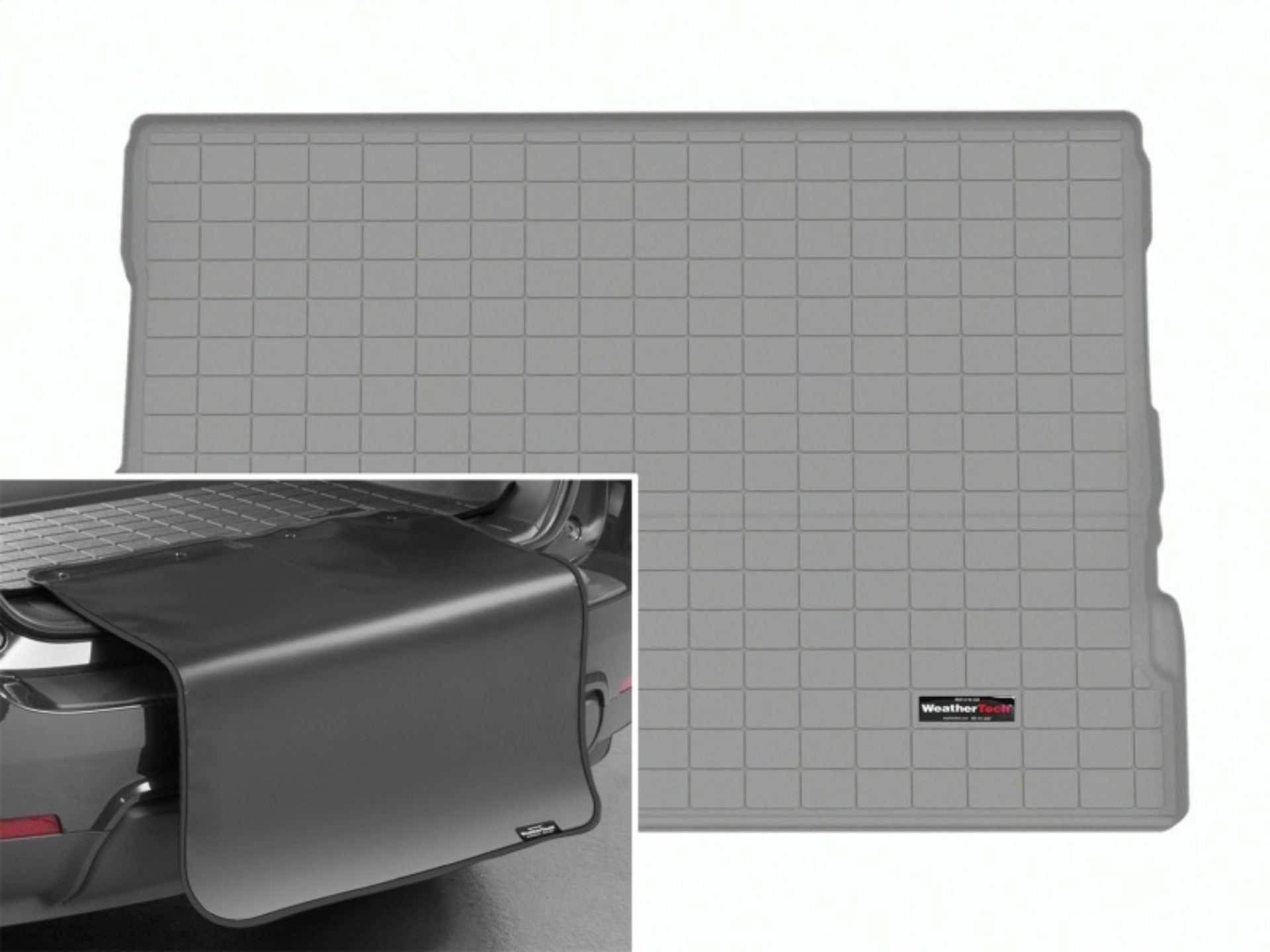 Picture of WeatherTech 23-26 Toyota Sequoia Trunk Cargo Liner w/Bumper Protector - Grey