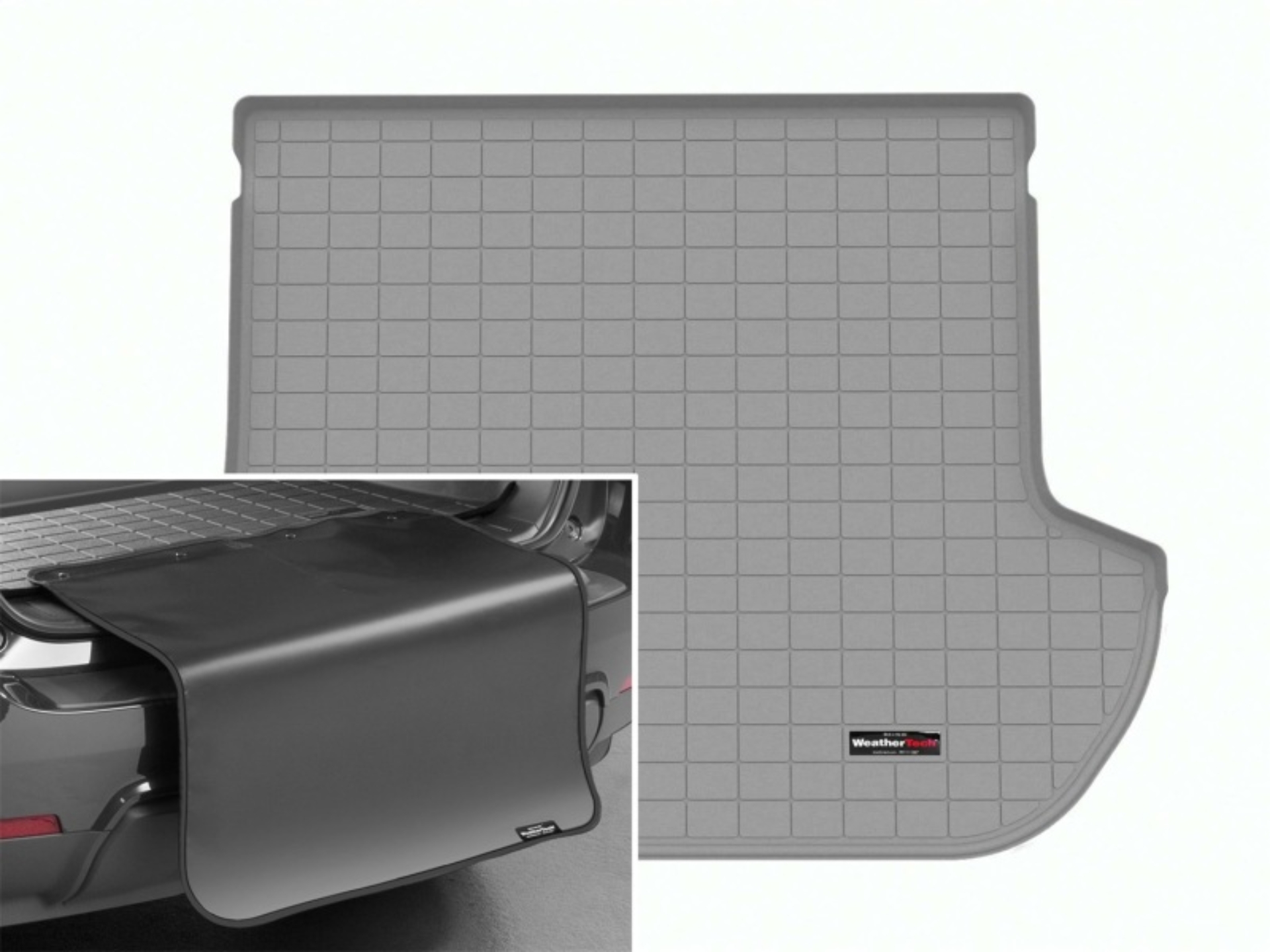 Picture of WeatherTech 10-14 Subaru Outback Trunk Cargo Liner w/Bumper Protector - Grey