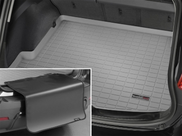 Picture of WeatherTech 24-26 Porsche Panamera Trunk Cargo Liner w/Bumper Protector - Grey