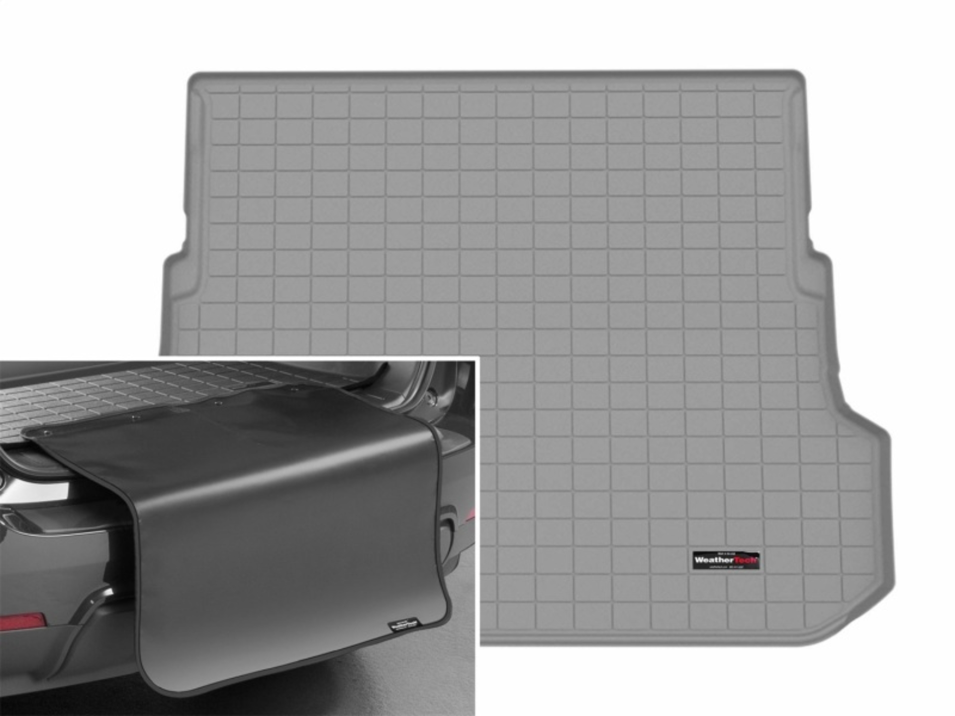 Picture of WeatherTech 25-26 Toyota 4Runner Trunk-7 Passenger Se-Cargo Liner w/Bumper Protector 2pc - Grey