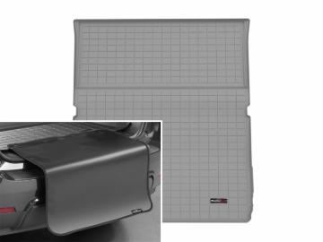Picture of WeatherTech 25-26 Ford Expedition Max Trunk Cargo Liner w/Bumper Protector 2pc - Grey