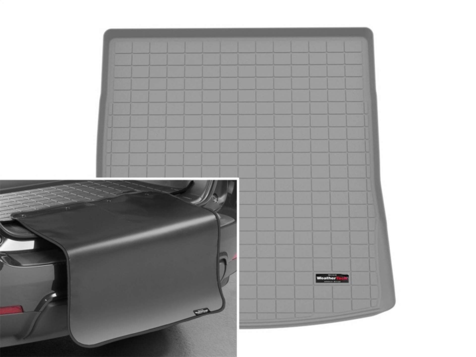 Picture of WeatherTech 2026 Cadillac Vistiq Trunk Cargo Liner w/Bumper Protector - Grey