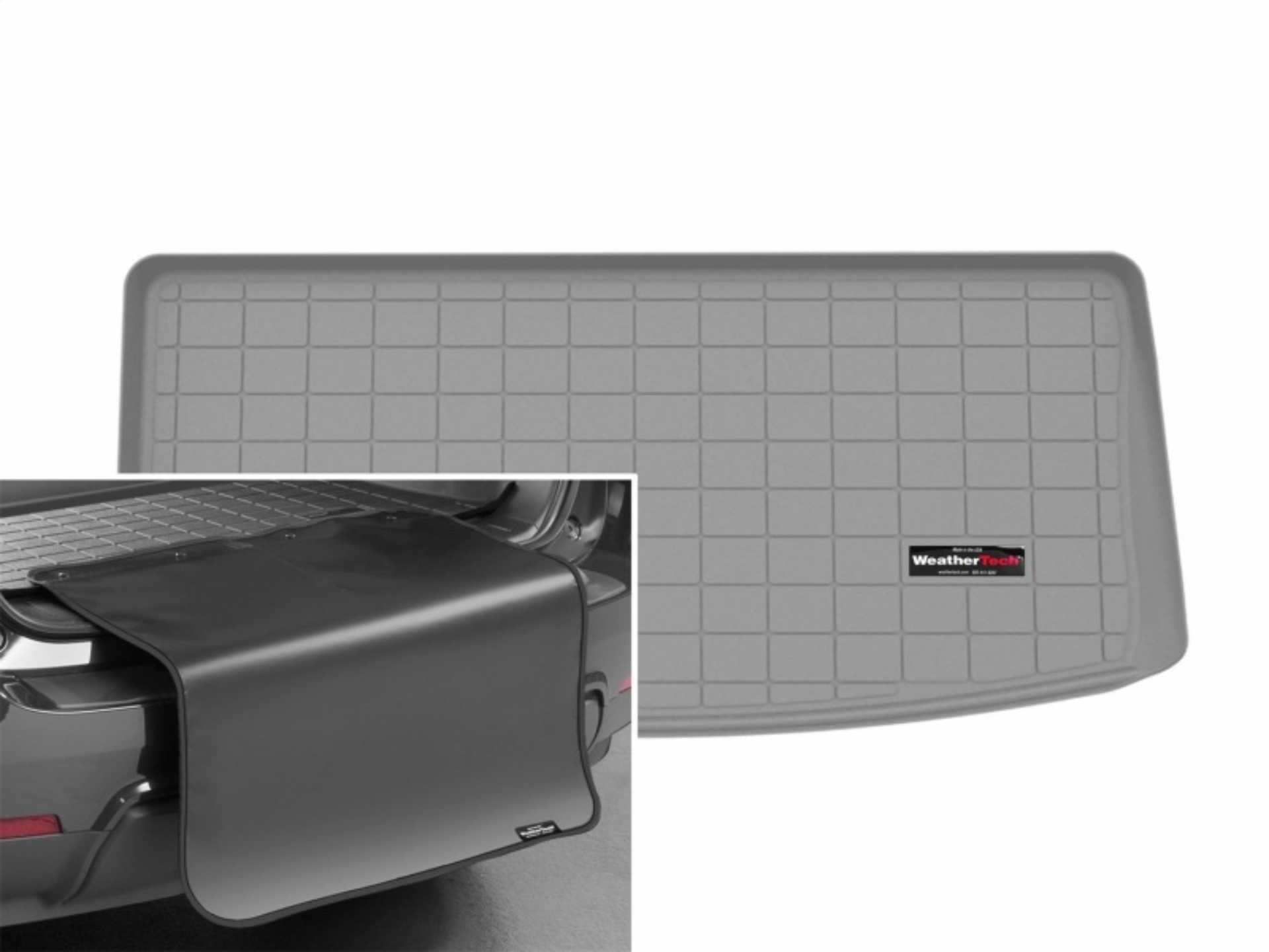 Picture of WeatherTech 2026 Cadillac Vistiq Behind 3rd Row Cargo Liner w/Bumper Protector - Grey