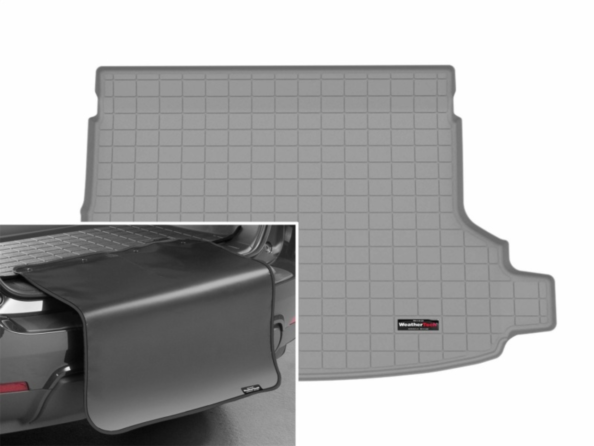 Picture of WeatherTech 25-26 Subaru Forester Hybrid Trunk Cargo Liner w/Bumper Protector - Grey