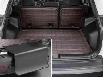 Picture of WeatherTech 21-26 Cadillac Escalade Behind Seating w/Bumper Protector SeatBack Cargo Liner - Cocoa