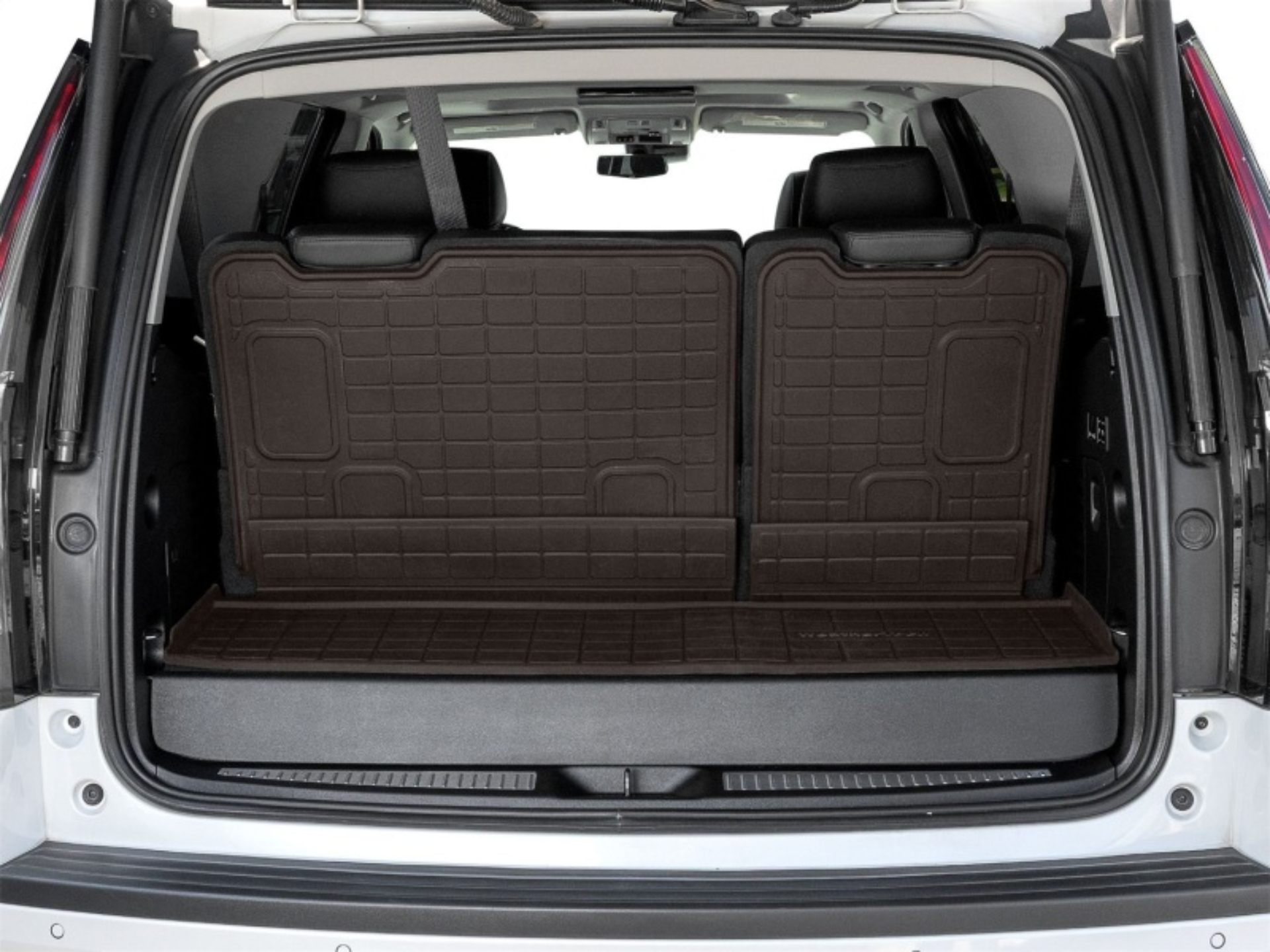 Picture of WeatherTech 18-20 Chevrolet Tahoe Behind 3rd Row Seating SeatBack Cargo Liners HP - Cocoa