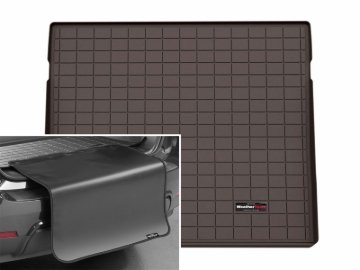 Picture of WeatherTech 24-26 Porsche Macan Electric Trunk Cargo Liner w/Bumper Protector - Cocoa