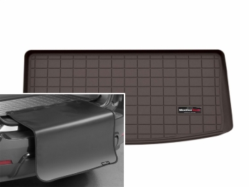 Picture of WeatherTech 2026 Cadillac Vistiq Behind 3rd Row Cargo Liner w/Bumper Protector - Cocoa