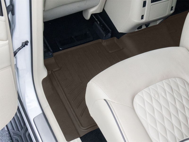 Picture of WeatherTech 19-24 Infiniti QX80 2nd Row Rear FloorLiner HP - Cocoa