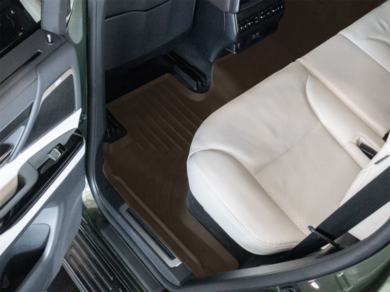Picture of WeatherTech 22-24 Lexus LX-7 Passenger Seating-2nd Row Rear FloorLiner HP - Cocoa