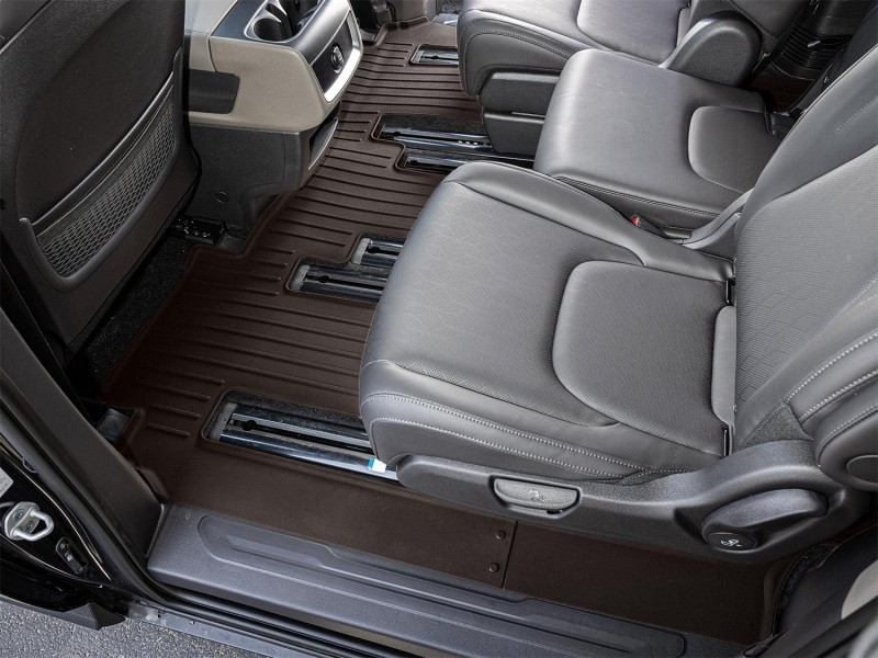 Picture of WeatherTech 25-26 Kia Carnival Two piece-2nd and 3rd row coverage Rear FloorLiner HP - Cocoa