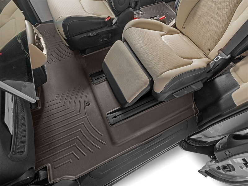 Picture of WeatherTech 25-26 Hyundai Carnival Hybrid 2nd & 3rd Row Rear FloorLiner - Cocoa