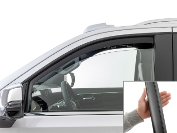 Picture of WeatherTech 21-26 Cadillac Escalade Front Front Side Window Deflectors - Matte Blk
