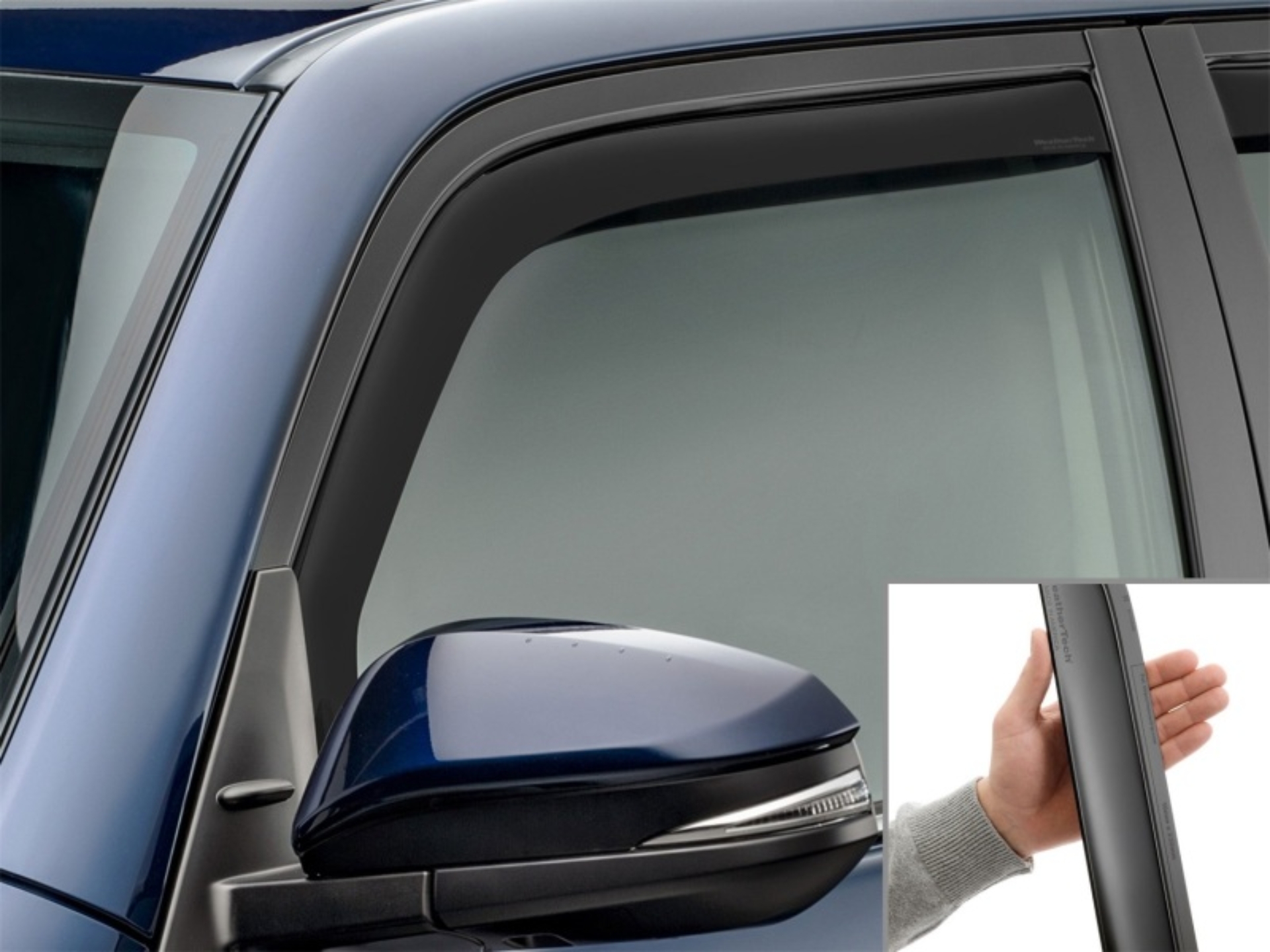 Picture of WeatherTech 10-24 Toyota 4Runner Front Front Side Window Deflectors - Matte Blk