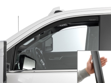 Picture of WeatherTech 20-26 Chevrolet Silverado 25/3500HD DC/CC Front Side Window Deflectors - Matte Black