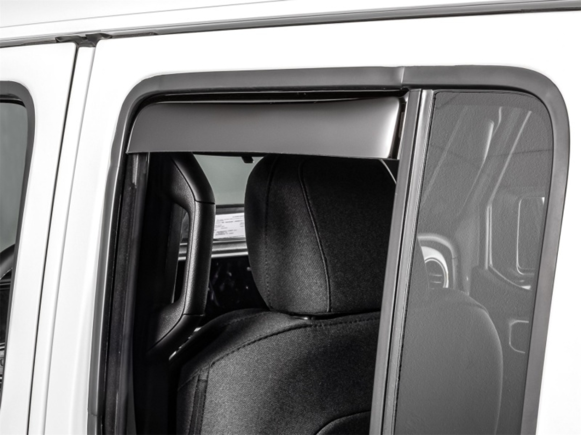 Picture of WeatherTech 20-26 Jeep Gladiator JT Rear Rear Side Window Deflectors-Dark Tint