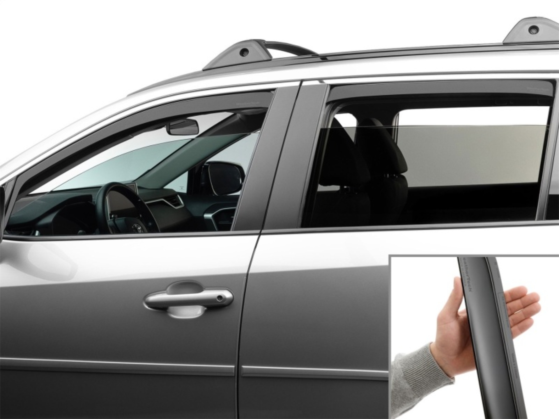 Picture of WeatherTech 19-25 Toyota Rav4 Front Rear Front & Rear Side Window Deflectors - Matte Blk