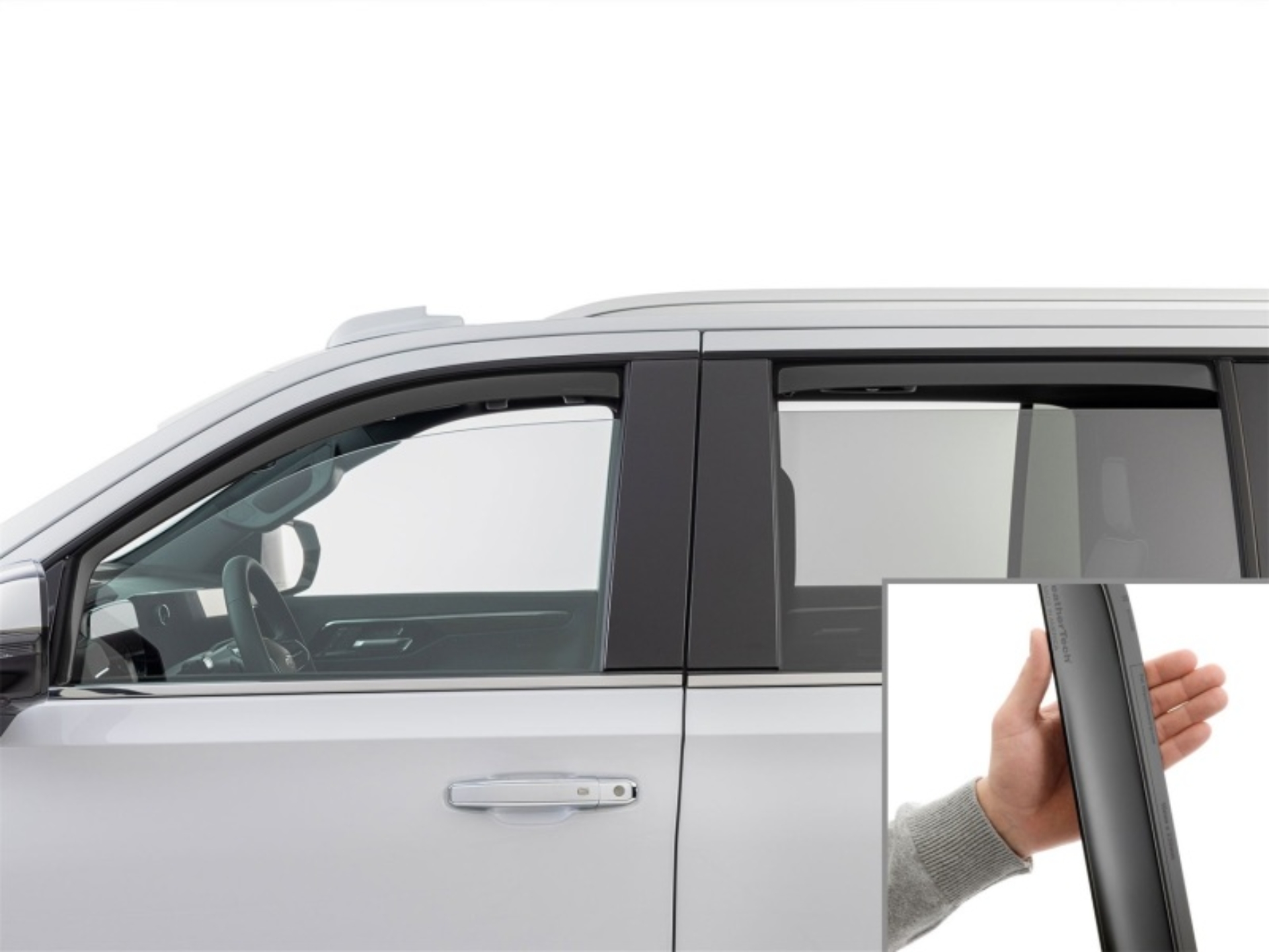 Picture of WeatherTech 21-26 Cadillac Escalade-ESV Front Rear Side Window Deflectors - Matte Blk