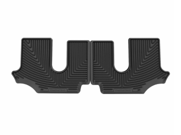 Picture of WeatherTech 18-26 Volkswagen Atlas-Bucket 2nd Row-3rd Row Rear All-Weather Floor Mats - Black