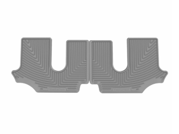 Picture of WeatherTech 18-26 Volkswagen Atlas-Bucket 2nd Row-3rd Row Rear All-Weather Floor Mats - Grey