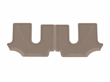 Picture of WeatherTech 18-26 Volkswagen Atlas-Bucket 2nd Row-3rd Row Rear All-Weather Floor Mats - Tan